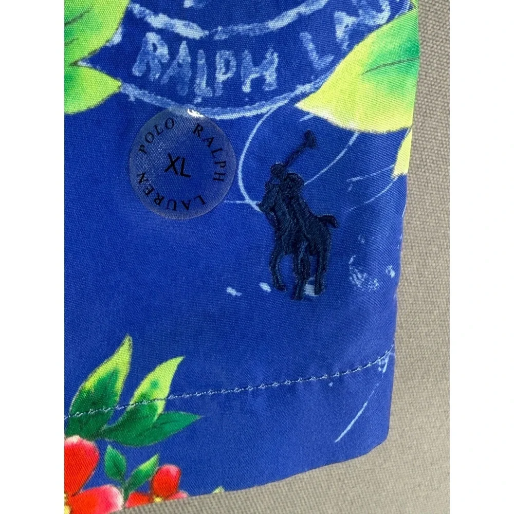 Polo Ralph Lauren Swim Trunks Mens XL Blue‎ Tropical Traveler 5.75